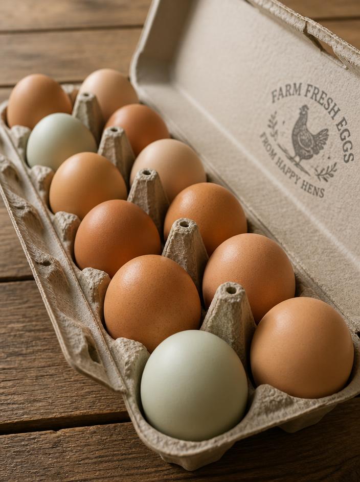 Fertilized eggs in a carton